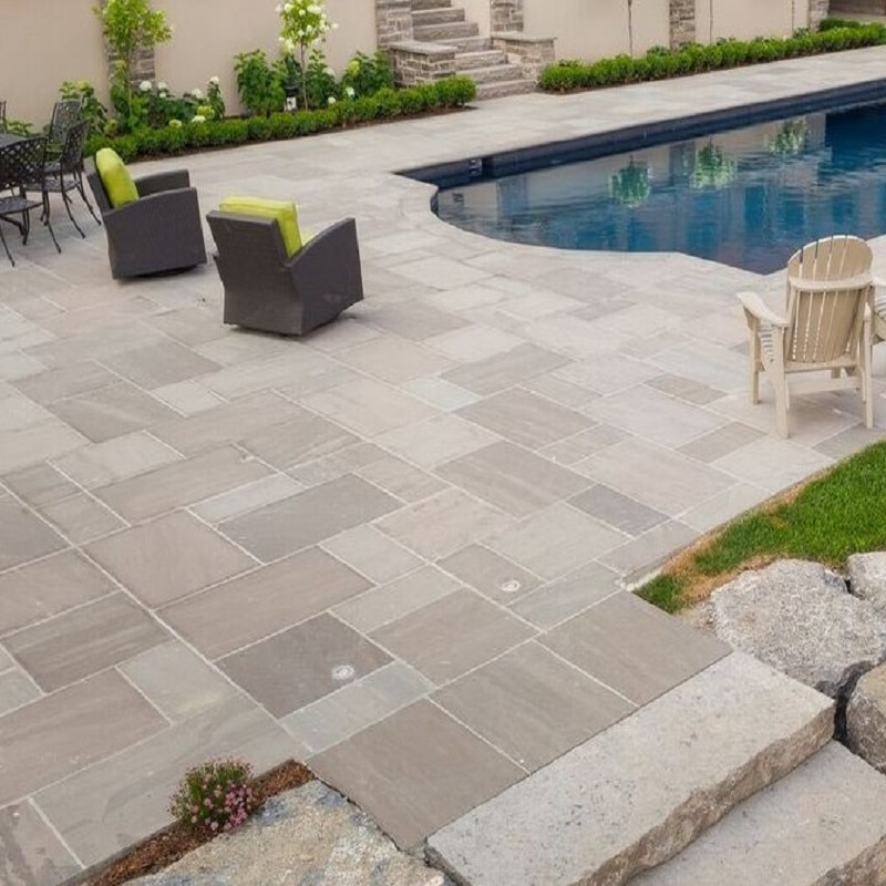 Slate Gray Pattern Flagstone