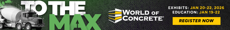 World of Concrete - Banner ad - WOC Registration 2026