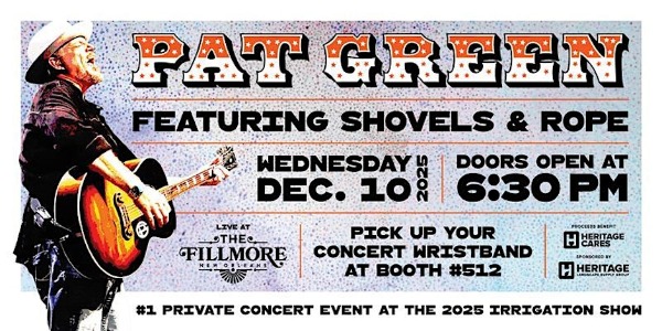 Heritage Landscape Supply Group Presents Pat Green at the IA Show!