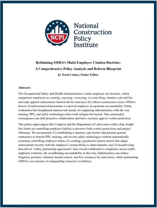 Rethinking OSHA’s Multi-Employer Citation Doctrine: A Comprehensive Policy Analysis and Reform Blueprint