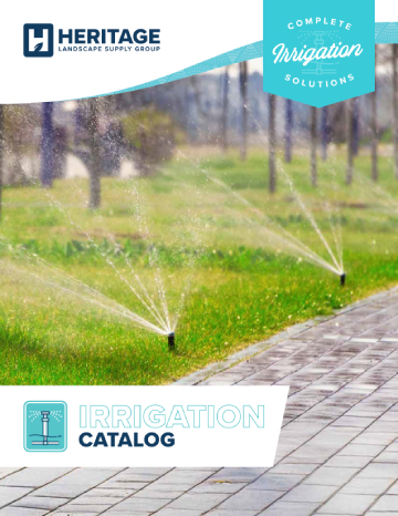 Heritage Irrigation Catalog - cover