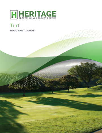 Turf Adjuvant Guide - cover