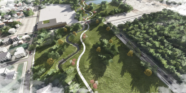 Brillion Works District Construction begins to daylight a segment of Spring Creek and create more housing in Brillion