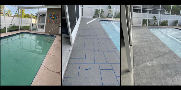 Rescuing an ugly pool deck