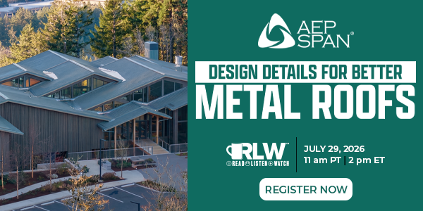 Inside architectural metal roofing systems