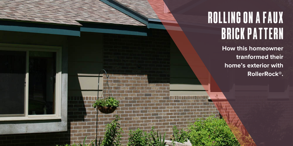 Rolling on a faux brick pattern