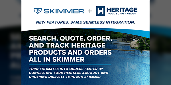 Heritage and Skimmer introduct the industry’s first integrated ordering workflow!